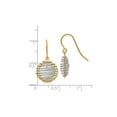 thumbnail image 4 of Gem & Harmony 14K Yellow and White Gold Wire Wrapped Dangle Earrings for Women, 4 of 6