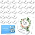 thumbnail image 1 of 25Pcs Acrylic Stands Place Card Holders Table Number Stands Desktop Clear Card Display Stand Transparent Acrylic Sign Holders for Wedding Photos Office Menu Meeting, 1 of 11