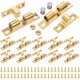 thumbnail image 1 of Pestillos de metal con hebilla de bola doble, accesorios para RV, muebles, puertas de gabinetes y pestillos, 12 piezas, 1 of 6