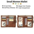 thumbnail image 3 of GOIACII Womens Wallets Rfid Credit Card Holder with 2 Zipper Pockets, 3 ID Windows Ladies Purse Leather, 3 of 9