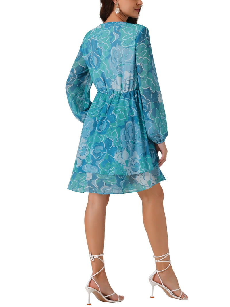 high neck floral skater dress PrettyLittleThing high neck skater dress in floral