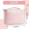 thumbnail image 5 of Cosmetic bag, double layer waterproof make-up bag, portable make-up bag, toiletry bag make-up bag set, travel bag make-up, make-up bag organizer for women and girls(Pink), 5 of 7