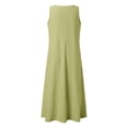 thumbnail image 5 of Ruyang Summer Dresses for Teen Girls Cotton Linen Crewneck Sleeveless Tank Dresses Beach Vacation A-line Swing Dresses, 5 of 5