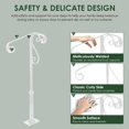 thumbnail image 3 of Handrails for Outdoor Steps, Single Post Wrought Iron Handrail Fits 1 or 2 Steps Outdoor Stair Railing, Transitional Porch Railings for Concrete Steps or Wooden Stairs with Base, 3 of 5