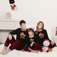 thumbnail image 2 of GRNSHTS Family Matching Christmas Pajamas Women Cotton Jammies Men Clothes Sleepwear Long Sleeve Pjs(Black-Women/XXL), 2 of 8