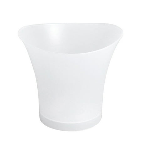 

1PC 5L Household Ice Bucket LED Round Ice Barrel Practical Luminous Ice Bucket Cool Wine Ice Cooler for Restaurant Bars Nightclubs KTV (White Colorful Gradient Battery Style)