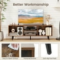 thumbnail image 6 of Costway 47.5" Console Cabinet for 55-Inch TVs whth Storage Shelves Heavy-duty Metal Legs, Brown, 6 of 10