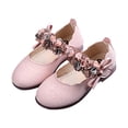 thumbnail image 4 of Penkiiy Toddler Shoes Baby Girls Princess Soft Non-slip Flowers Summer Leather Sandals Toddler Sandals Wonder 2-2.5 Years Pink On Clearance, 4 of 6