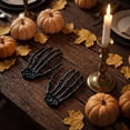 thumbnail image 6 of Halloween Skeleton Hands Decorations, 2 Pack Plastic Skeleton Hand Prop for Spooky House, Spooky Bone Decorations for Halloween Party, Scary Skeleton Claws for Indoor Outdoor Holiday Decor, 6 of 7
