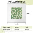 thumbnail image 2 of Square Tablecloth Waterproof with Boho Wildflower Daisy Pattern, Elastic Edge Back for Rustic Kitchen Patio Picnic, 2 of 6