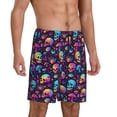 thumbnail image 2 of Sikiie mushroom Skull star Mens Pajama Shorts, Lightweight Lounge Pant with Pockets Soft Sleep Pj Shorts for MenX-Large, 2 of 6