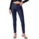 thumbnail image 1 of Pantalones de cuero sintético CURVY GLAM para mujer, de cintura alta, ajustados y elásticos, estilo motociclista, talla XL, color azul, 1 of 6