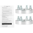 thumbnail image 7 of labwork 2 PCS 1in 4 x 101.6mm Silver Wheel Spacers Adapters 62mm Hub Bore & 1/2in x 20 Studs, 7 of 7