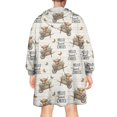 thumbnail image 2 of White Highland Cow Cart Butterfly Pattern Wearable Oversized Blanket,Wearable Blanket Hoodie for Adults,Cozy Hooded Blankets with Super Pockets,Super Warm Fuzzy Pullover for Women & Men, 2 of 6