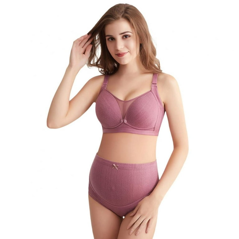 Xmarks Over Bump Maternity Underwear Cotton Pregnancy Panties High Waist  Postpartum Support Briefs Pink M 