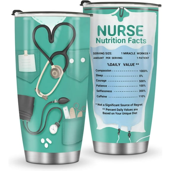 Mug Tumbler Gifts for Nurse - Gifts for Women Girls Nurse Practitioner Appreciation Presents Nursing School Graduation Nurses Week Nurse Accessories 20oz Stainless Steel Coffee Cup