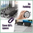 thumbnail image 5 of 2PCS Modular Folding Conference Table with Wheels 47.2in, Collapsible Conference Room Tables for Office Classroom Black, 5 of 7
