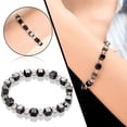 thumbnail image 2 of Ganfancp Popular Pulsera Imán Negro Piedra Volcánica Dorada Ofertas Del Día 1X Pulsera, 2 of 7