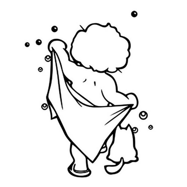 Xingzhi I Love Bathing Bathroom Wall Sticker Cartoon Wall Decal