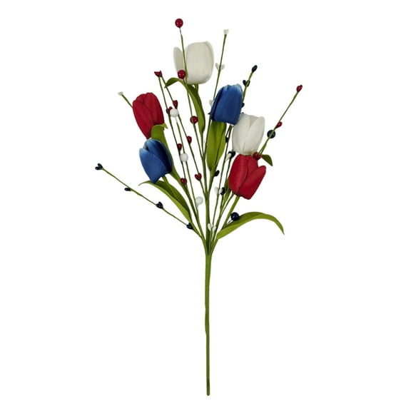 Independence Day Artificial Berry Stems, 177in Red White Blue Picks, 4th of July Cuttings Branch for Independence Day, Memorial Day & Festive Home Decor, 1 Piece