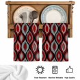 thumbnail image 5 of Red Black Geometric Kitchen Towels Set of 2, Abstract Art Diamond Modern Absorbent Dish Towels for Kitchen, Microfiber Hand Towel, Quick Drying Tea Towel for Cleaning Decorative Dishcloths, 5 of 7