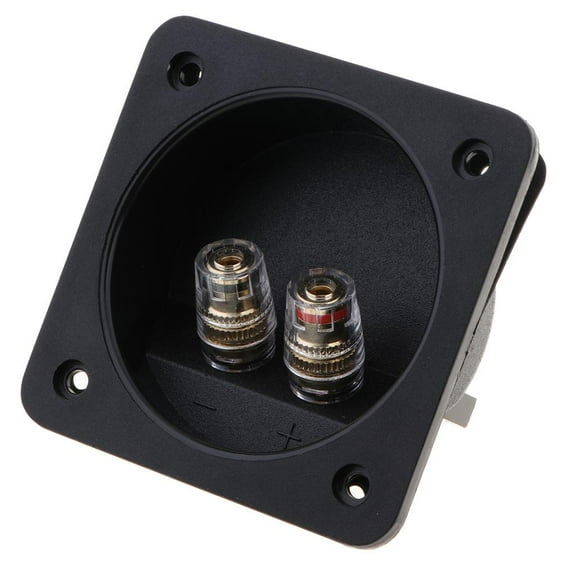 2-Way Box Terminal Binding Post, Square Spring Cup Connector (80-506)