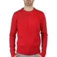 thumbnail image 5 of Blue Ocean Mens Cable Crew Neck Sweater (sw-333), 5 of 6