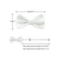 thumbnail image 2 of INSPIRE CHIC Men's Grids Patterned Solid Color Adjustable Pre-tied Bow Tie White, 2 of 4