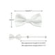 thumbnail image 2 of INSPIRE CHIC Corbata de moño ajustable de color sólido con patrón de cuadros para hombres blanca, 2 of 4