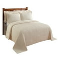 thumbnail image 3 of Better Trends 100% Cotton Queen Bedspread – Soft & Cozy Classic Stripe Coverlet, Machine Washable (102" x 110", Ivory) Jullian Collection, 3 of 8
