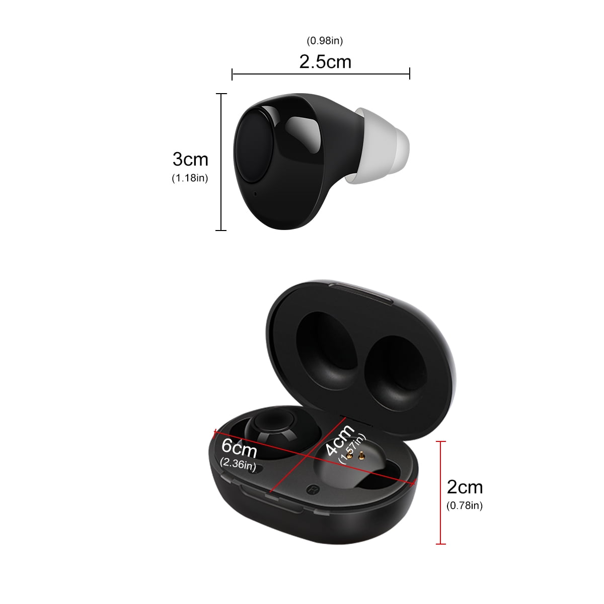 2020 Digital Hearing Aid Voice Amplifier Mini Rechargeable Adjust Inner
