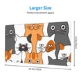 thumbnail image 3 of Bingfone Funny Cats Large Gaming Mouse Pad,Extended Desk Mousepad With Stitched Edges,Non-Slip Base,Water Resist Keyboard Pad For Gamer, Office & Home, 29.5 X 16 In, 3 of 9