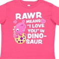 thumbnail image 4 of Inktastic Rawr Means I Love You in Dinosaur Valentine in Pink Girls Toddler T-Shirt, 4 of 5