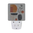 thumbnail image 5 of Yayeee LED Night Light for The Home Plug in With Light Sensors 2 Pack, White Abstract Shapes, 5 of 6