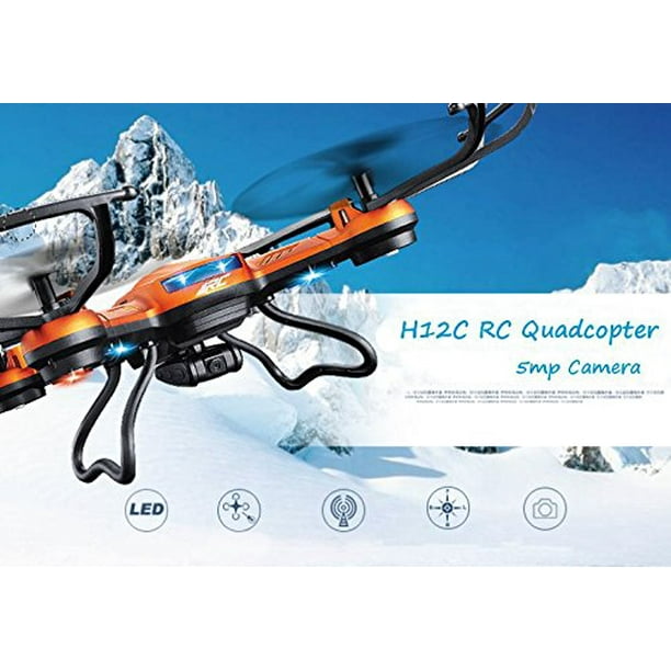 Chewing gum Bloody throw H12C RC Quadcopter Drone with 5.0MP Camera CF Headless mode One Key Return 2.4GH 4CH 6 Axis RC Helicopter Switchable Mode- orange - Walmart.com Chewing gum Bloody throw H12C RC Quadcopter Drone with 5.0MP Camera CF Headless mode One Key Return 2.4GH 4CH 6 Axis RC Helicopter Switchable Mode- orange - Walmart.com