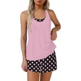 thumbnail image 3 of HOMBOM Swimsuit for Women Modest Swimwear Tankini High Waisted Pink 2 Piece Boyshorts Ladies Bathing Suit,Polka Dot,XL, 3 of 5