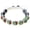 White, variant on Italy Italian Flag Green White Red Cord Macrame Beaded Adjustable Bracelet