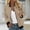 Khaki, variant on WIZUTIZ Women's Solid Color Zip Up Jacket With Pockets Long Sleeve Casual Lightweight Outerwear