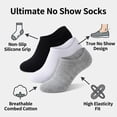 thumbnail image 2 of 12 Pairs No Show Socks Men,Non Slip Low Cut Casual Athletic Short Ankle Socks, 2 of 7
