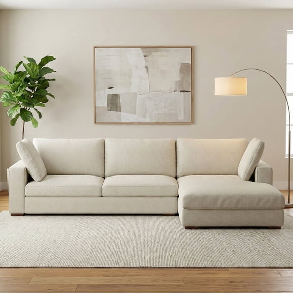 Simpli Home Charlie Deep Seater Right Sectional Sofa