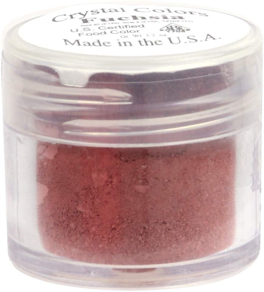 Crystal Color Powder Food Coloring, One Jar of 2.75 Grams Fuchsia