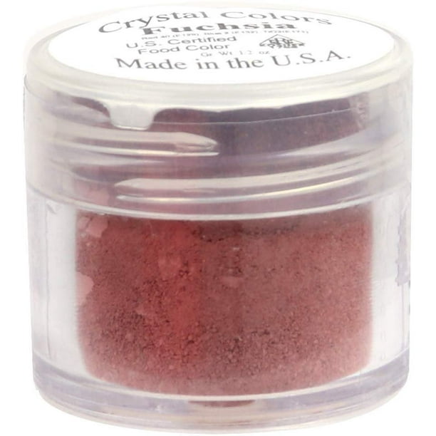 Crystal Color Powder Food Coloring, One Jar of 2.75 Grams Fuchsia