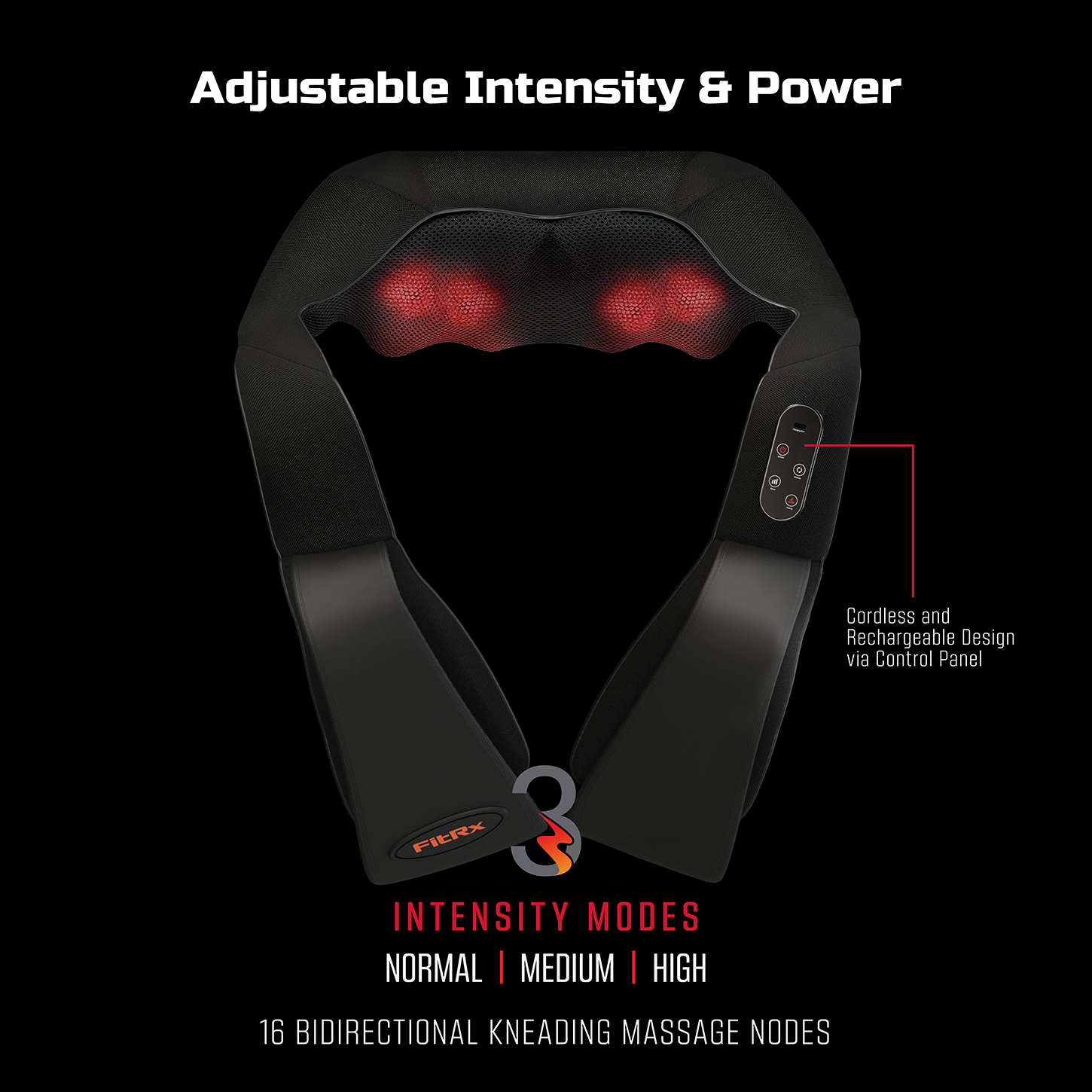 FitRx Cordless Shiatsu 3D Massager With Heat photo 5