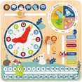 thumbnail image 2 of Calendario Interacitvo, tablero educativo de madera, Juego Didactivo, 2 of 3
