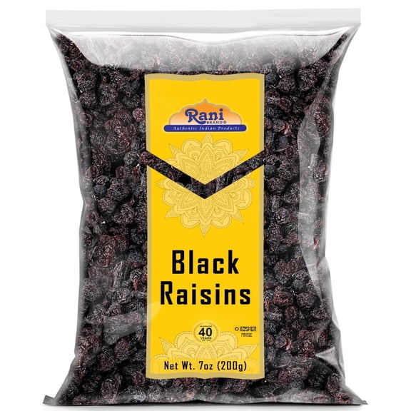 Rani Black Raisins 7oz (200g) ~ All Natural | Gluten Friendly | Non-GMO | Kosher | Vegan | Product of USA