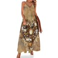 thumbnail image 1 of Vestido sin mangas estilo retro steampunk con forma de corazón y máquina de amor, bonito vestido para mujer, verano, 1 of 7