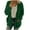 Green, variant on Virmaxy Womens Winter Sherpa Cardigan Solid Fuzzy Fleece Shacket Button Down Long Sleeve Plush Outwear with Pocket Trendy Casual Open Front Plush Teddy Jacket Blue L