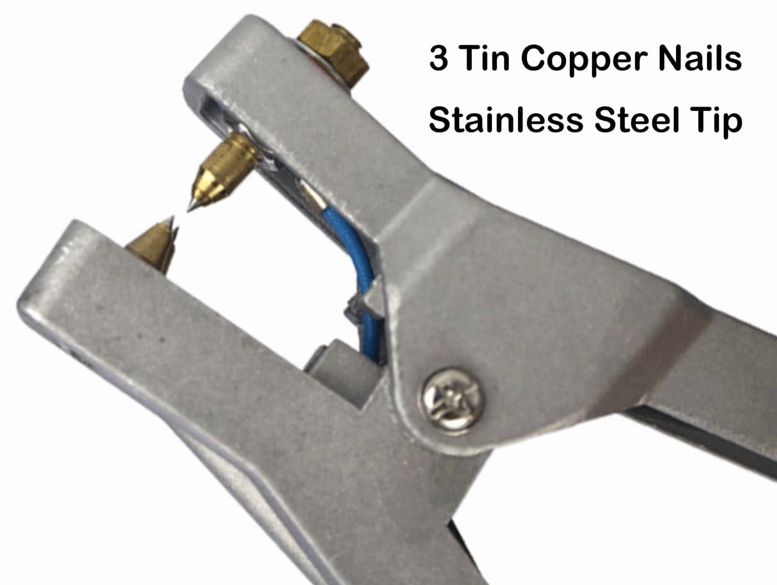 Ground Cable Clamp, 16.4ft Coiled Grounding Cable, Aluminum Alloy Anti Static Grounding Clamp, 3 Copper Nails, Clamps 23mm, for Gas Station Oil Depot Tank Chemical Plant