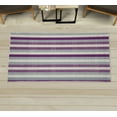 thumbnail image 1 of Retro Decorative Rug, Classical Vertical Stripes Pattern Texture Image Old Fashioned Display Art, Quality Carpet for Bedroom Dorm and Living Room, 6 Sizes, Purple Ivory, by Ambesonne, 1 of 1