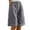 Gray, variant on Tqyyweavej Women's Bermuda Shorts 14" Knee Length Folded Hem Solid Color Shorts Wide Leg Elastic Rised Shorts with Pockets Size S to 2XL